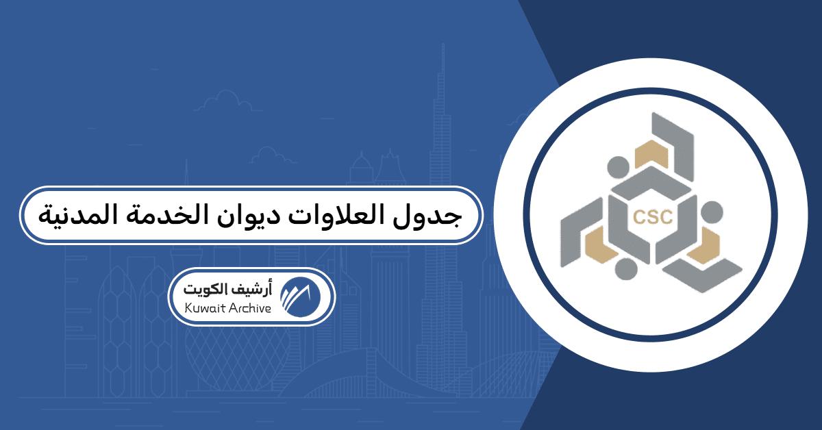 جدول العلاوات ديوان الخدمة المدنية